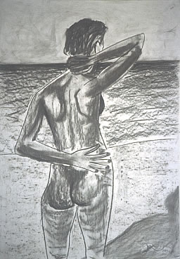 Nude On Beach by Tim Cole