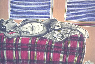 Nude On Blanket by Tim Cole